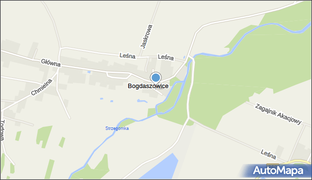 Bogdaszowice, Pałacowa, mapa Bogdaszowice