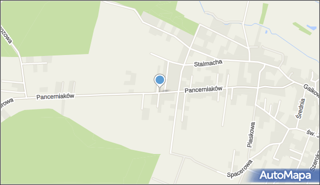 Bojszowy, Pancerniaków, mapa Bojszowy