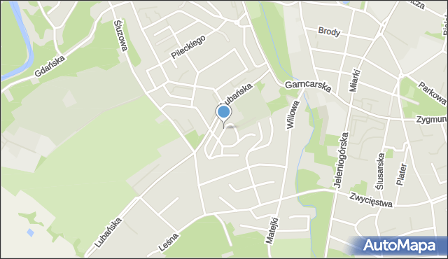 Bolesławiec, Paderewskiego Ignacego Jana, mapa Bolesławca