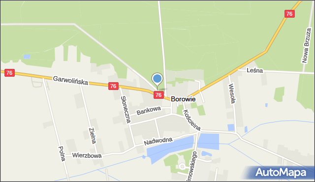 Borowie, Parysowska, mapa Borowie