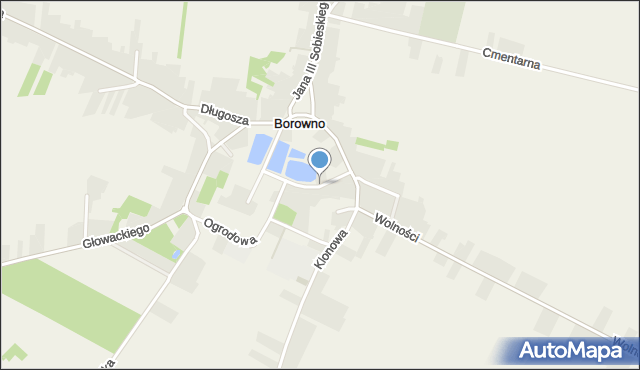 Borowno, Partyzantów, mapa Borowno