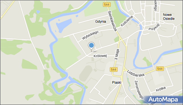 Brodnica, Paderewskiego Ignacego Jana, mapa Brodnica