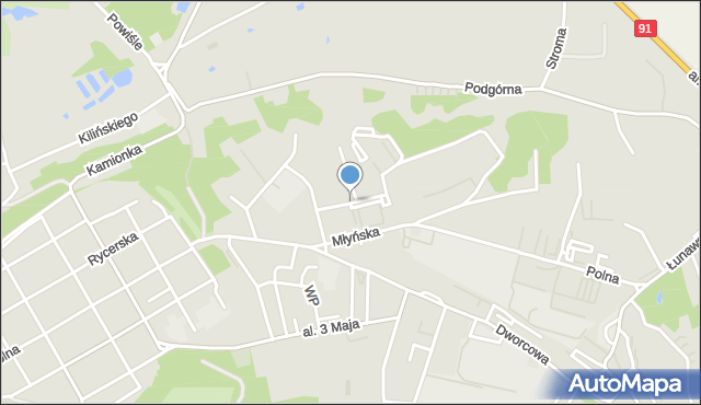 Chełmno, Parkowa, mapa Chełmno