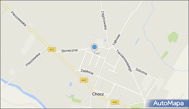 Chocz, Pawłowskiego, mapa Chocz