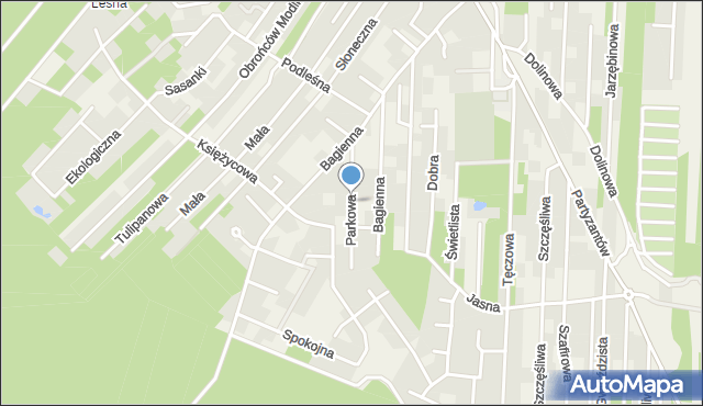 Chotomów, Parkowa, mapa Chotomów