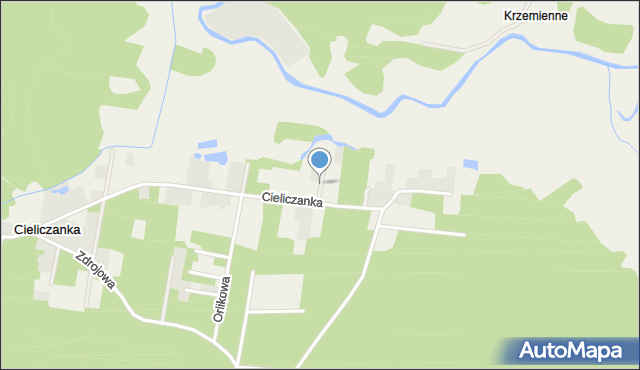 Cieliczanka, Paprociowa, mapa Cieliczanka