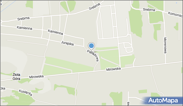 Częstochowa, Palladowa, mapa Częstochowy