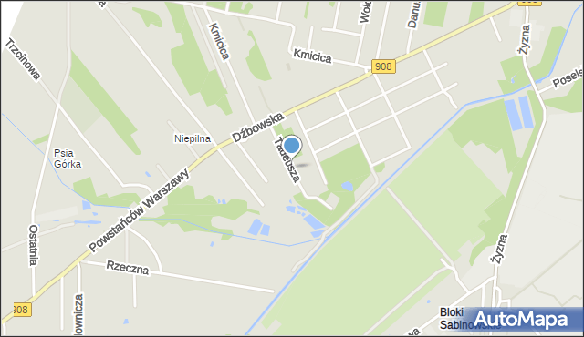 Częstochowa, Pana Tadeusza, mapa Częstochowy