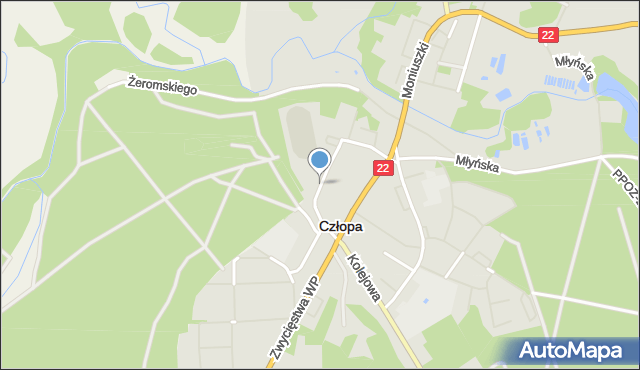 Człopa, Paderewskiego Ignacego Jana, mapa Człopa