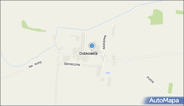 Dobkowice gmina Kobierzyce, Partyzantów, mapa Dobkowice gmina Kobierzyce