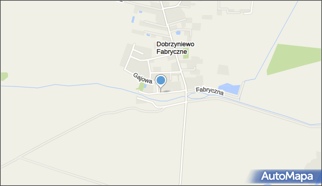 Dobrzyniewo Fabryczne, Parkowa, mapa Dobrzyniewo Fabryczne