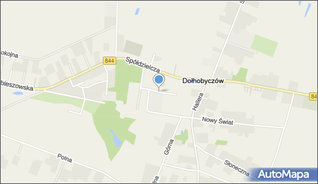 Dołhobyczów, Parkowa, mapa Dołhobyczów