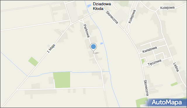 Dziadowa Kłoda, Parkowa, mapa Dziadowa Kłoda