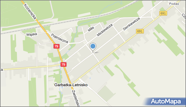 Garbatka-Letnisko, Paderewskiego Ignacego Jana, mapa Garbatka-Letnisko