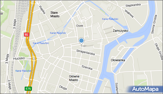 Gdańsk, Pachołów, mapa Gdańska
