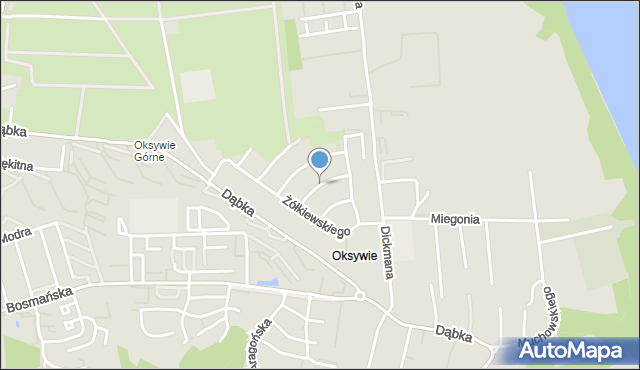 Gdynia, Pancerna, mapa Gdyni