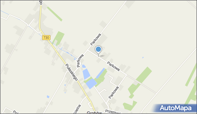 Grabów nad Pilicą, Parkowa, mapa Grabów nad Pilicą