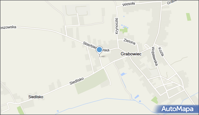 Grabowiec powiat zamojski, Parkowa, mapa Grabowiec powiat zamojski