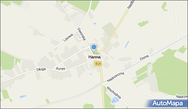 Hanna, Park Anny Jagiellonki, mapa Hanna