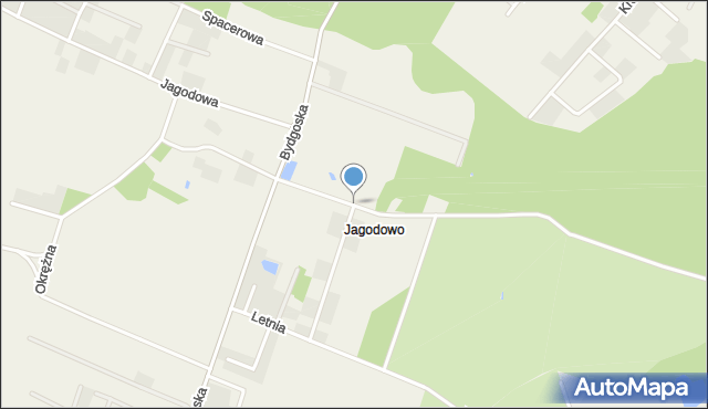 Jagodowo, Parkowa, mapa Jagodowo