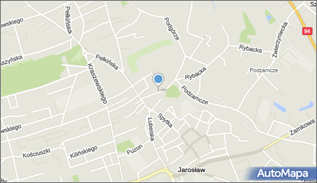 Jarosław, Panieńska, mapa Jarosławia