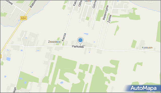 Jasienica gmina Tłuszcz, Parkowa, mapa Jasienica gmina Tłuszcz