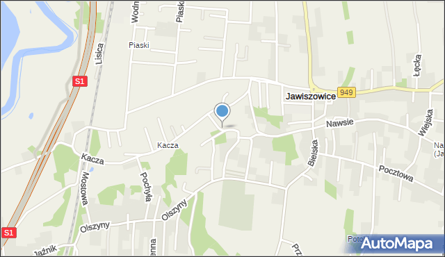 Jawiszowice, Parafialna, mapa Jawiszowice