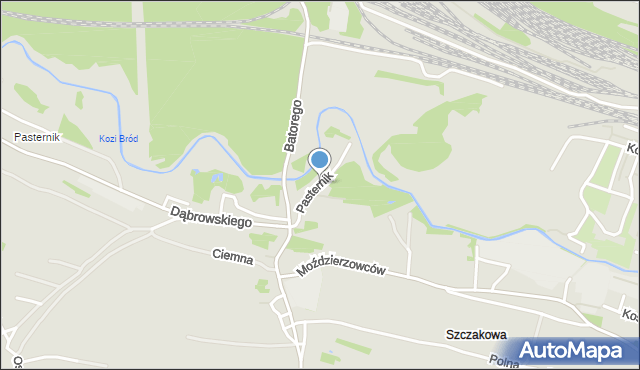 Jaworzno, Pasternik, mapa Jaworzno