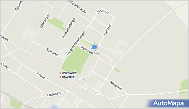 Jelcz-Laskowice, Parkowa, mapa Jelcz-Laskowice
