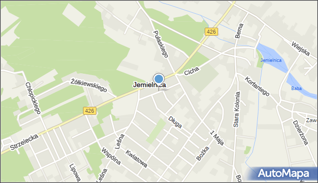 Jemielnica, Pawlety Antoniego, mapa Jemielnica