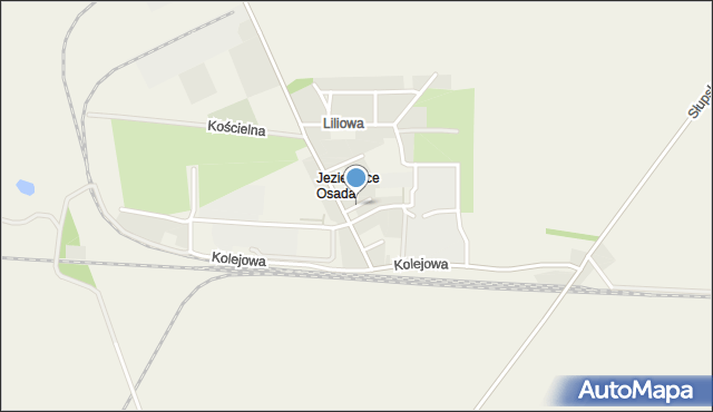 Jezierzyce gmina Słupsk, Parkowa, mapa Jezierzyce gmina Słupsk