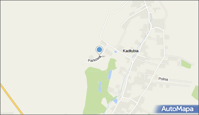 Kadłubia, Parkowa, mapa Kadłubia