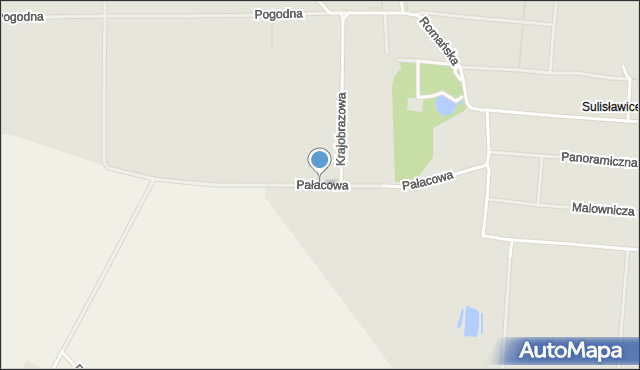 Kalisz, Pałacowa, mapa Kalisza