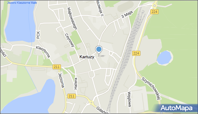 Kartuzy, Park Kotowskiego Henryka, dr. med., mapa Kartuzy