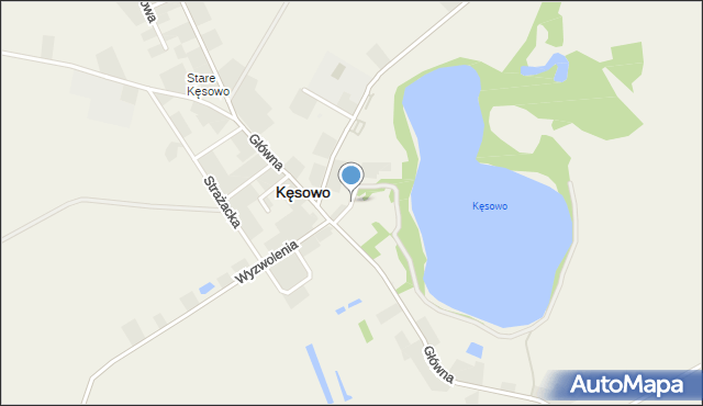 Kęsowo, Parkowa, mapa Kęsowo