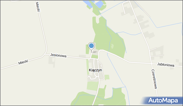 Kiączyn, Parkowa, mapa Kiączyn