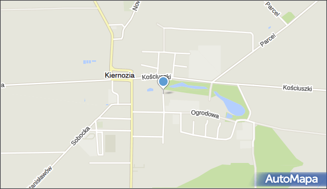 Kiernozia, Parkowa, mapa Kiernozia