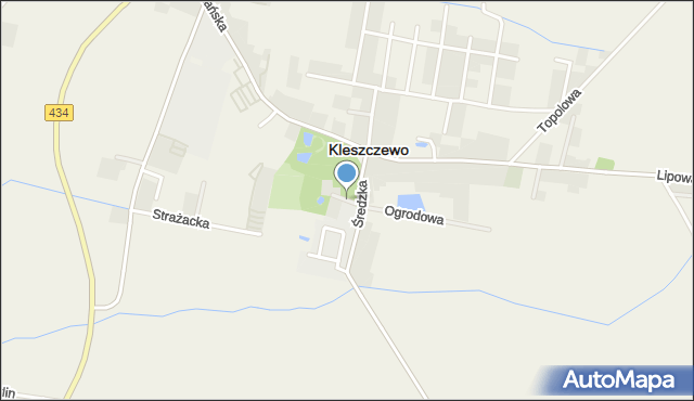 Kleszczewo powiat poznański, Parkowa, mapa Kleszczewo powiat poznański
