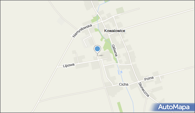 Kowalowice, Parkowa, mapa Kowalowice