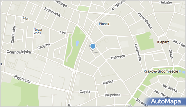 Kraków, Pawlikowskiego Tadeusza, mapa Krakowa