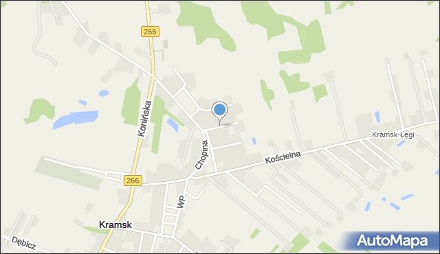 Kramsk, Paderewskiego Ignacego Jana, mapa Kramsk