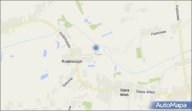 Kraśniczyn, Parkowa, mapa Kraśniczyn