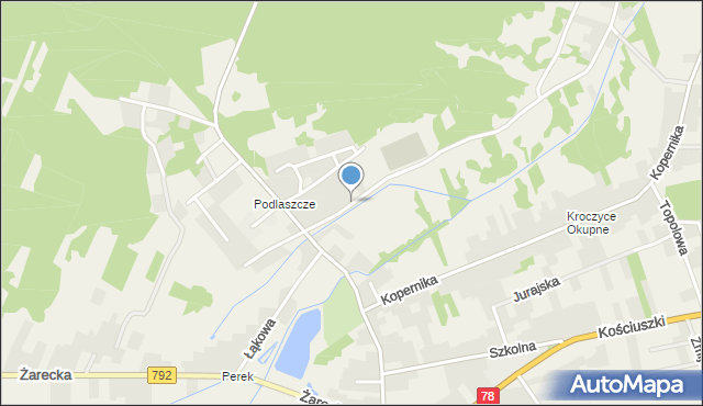 Kroczyce, Partyzantów, mapa Kroczyce