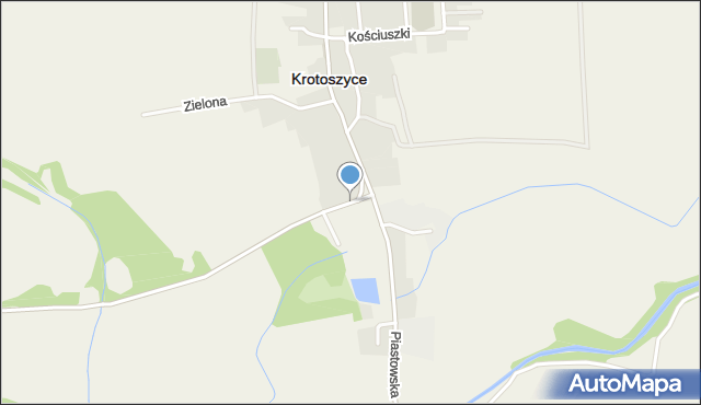 Krotoszyce, Parkowa, mapa Krotoszyce