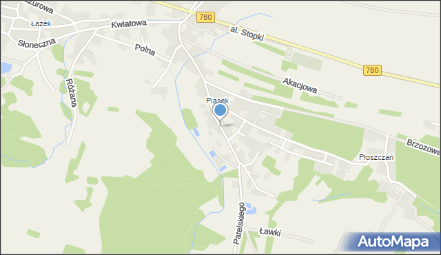 Kwaczała, Patelskiego, mapa Kwaczała