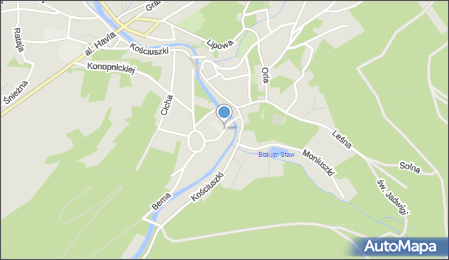 Lądek-Zdrój, Paderewskiego Ignacego Jana, mapa Lądek-Zdrój