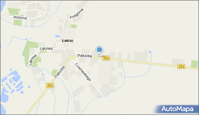 Łekno gmina Wągrowiec, Pałucka, mapa Łekno gmina Wągrowiec