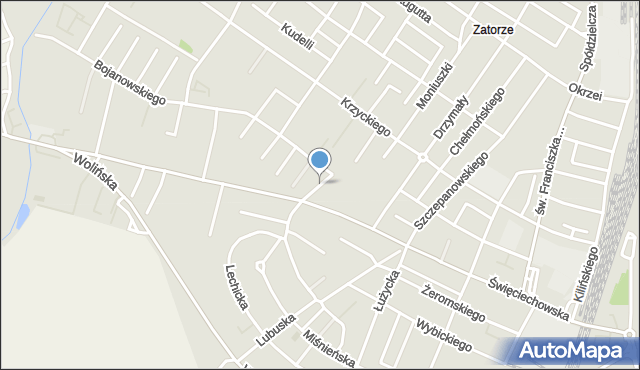 Leszno, Pankiewicza Józefa, mapa Leszno