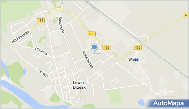 Lewin Brzeski, Partyzantów, mapa Lewin Brzeski