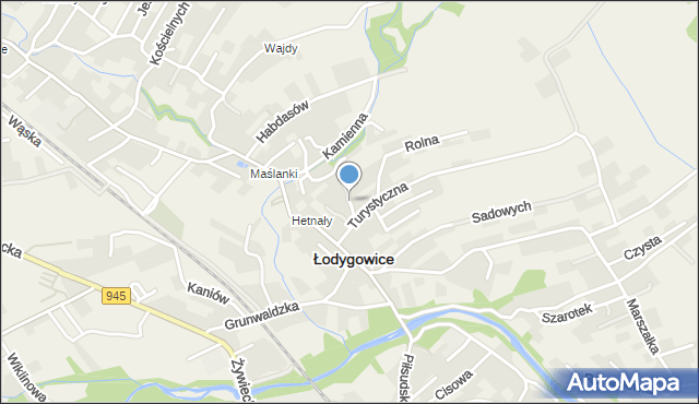 Łodygowice powiat żywiecki, Parkanowa, mapa Łodygowice powiat żywiecki